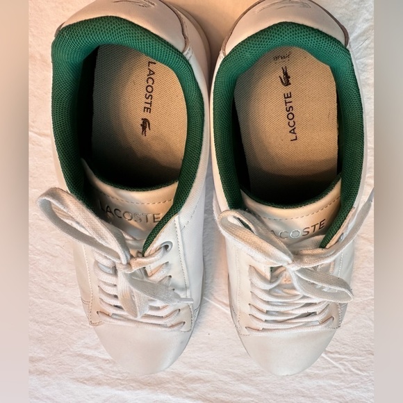 Lacoste? Mens Carnaby Pro White Leather Sneakers Size 9.5 main image 6
